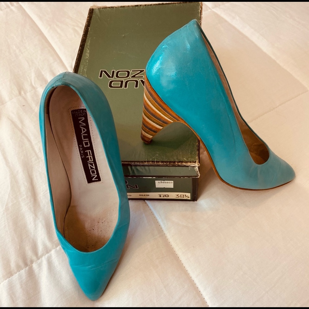 MAUD FRIZON TURQUOISE Napa Leather pumps